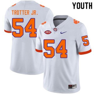Youth Jeremiah Trotter Jr. White Clemson College Football #54 Jersey 559330-901