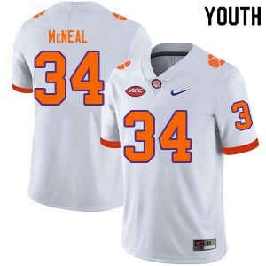 Youth Kevin McNeal White Clemson University College Football #34 Jersey 940623-601