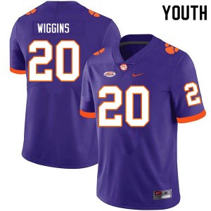 Youth Nate Wiggins Purple CFP Champs College Football #20 Jersey 109729-716