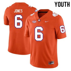 Youth Sheridan Jones Orange Clemson National Championship College Football #6 Jersey 461623-264