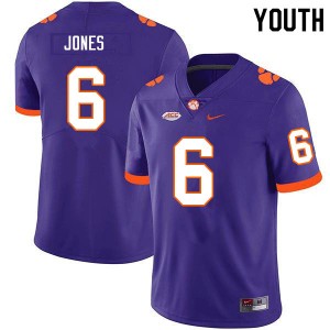Youth Sheridan Jones Purple Clemson National Championship College Football #6 Jersey 714175-627