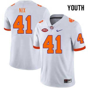 Youth Caleb Nix White CFP Champs College Football #41 Jersey 676631-935