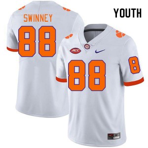 Youth Clay Swinney White Clemson University College Football #88 Jersey 200651-594