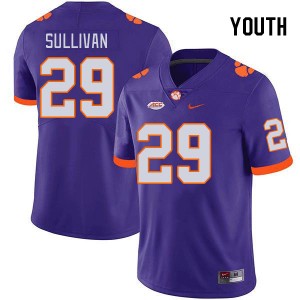 Youth Davian Sullivan Purple Clemson University College Football #29 Jersey 851209-650