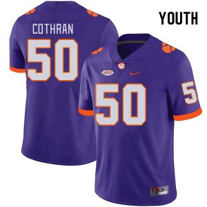 Youth Fletcher Cothran Purple Clemson National Championship College Football #50 Jersey 852264-901
