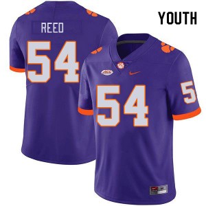 Youth Ian Reed Purple Clemson National Championship College Football #54 Jersey 229708-811
