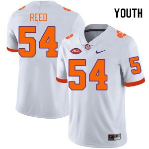 Youth Ian Reed White Clemson College Football #54 Jersey 499327-579