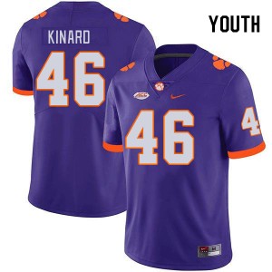 Youth Jaden Kinard Purple Clemson Tigers College Football #46 Jersey 307507-317