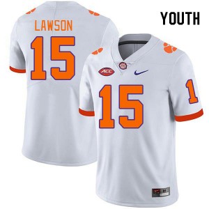 Youth Jahiem Lawson White CFP Champs College Football #15 Jersey 893613-570