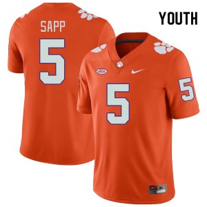 Youth Josh Sapp Orange CFP Champs College Football #5 Jersey 765390-847