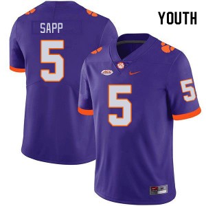 Youth Josh Sapp Purple Clemson National Championship College Football #5 Jersey 346457-898