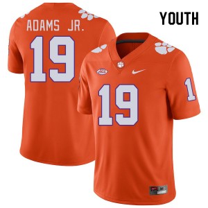 Youth Keith Adams Jr. Orange Clemson Tigers College Football #19 Jersey 895823-174