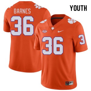 Youth Khalil Barnes Orange Clemson University College Football #36 Jersey 869730-856