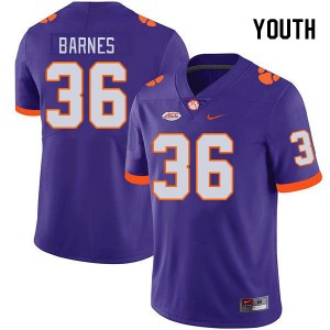 Youth Khalil Barnes Purple CFP Champs College Football #36 Jersey 197938-775