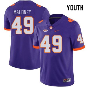 Youth Matthew Maloney Purple Clemson Tigers College Football #49 Jersey 789054-447