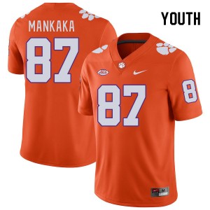 Youth Michael Mankaka Orange Clemson National Championship College Football #87 Jersey 577877-643