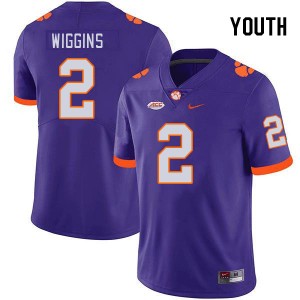 Youth Nate Wiggins Purple CFP Champs College Football #2 Jersey 458972-829