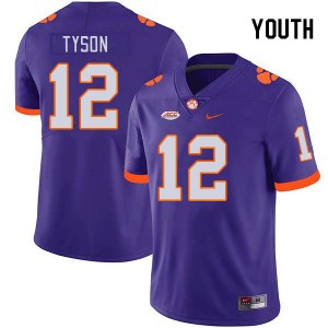 Youth Paul Tyson Purple Clemson College Football #12 Jersey 194585-592