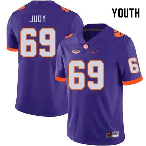 Youth Sam Judy Purple Clemson College Football #69 Jersey 785666-900