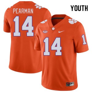 Youth Trent Pearman Orange Clemson Tigers College Football #14 Jersey 599612-553