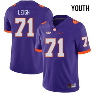 Youth Tristan Leigh Purple Clemson University College Football #71 Jersey 319177-642