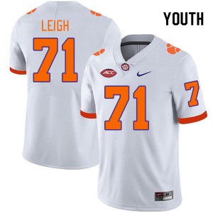 Youth Tristan Leigh White Clemson College Football #71 Jersey 167853-640
