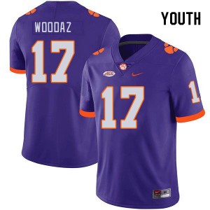 Youth Wade Woodaz Purple Clemson Tigers College Football #17 Jersey 397914-425