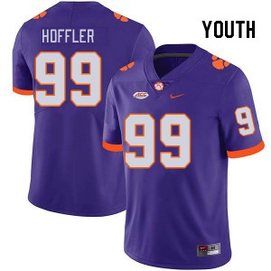 Youth A.J. Hoffler Purple Clemson College Football #99 Jersey 398237-551