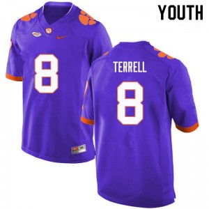 Youth A.J. Terrell Purple CFP Champs College Football #8 Jersey 974367-803