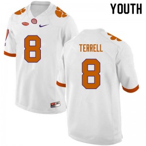 Youth A.J. Terrell White Clemson College Football #8 Jersey 918793-880