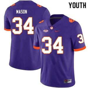 Youth Armon Mason Purple CFP Champs College Football #34 Jersey 663665-350