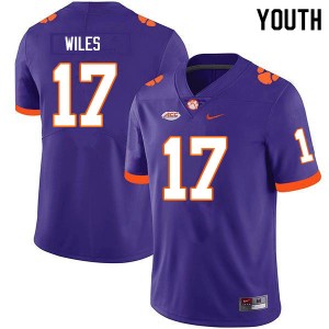 Youth Billy Wiles Purple Clemson Tigers College Football #17 Jersey 783274-428
