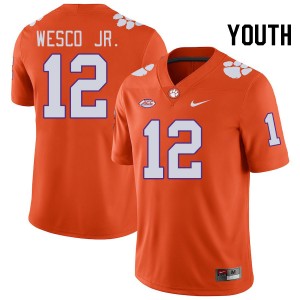 Youth Bryant Wesco Jr. Orange Clemson National Championship College Football #12 Jersey 238505-864
