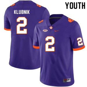 Youth Cade Klubnik Purple Clemson College Football #2 Jersey 109736-641