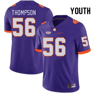 Youth Champ Thompson Purple Clemson University College Football #56 Jersey 910404-713