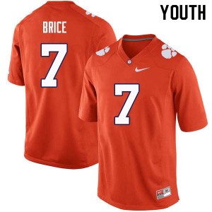 Youth Chase Brice Orange Clemson National Championship College Football #7 Jersey 612803-908