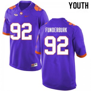 Youth Daniel Funderburk Purple CFP Champs College Football #92 Jersey 973865-341