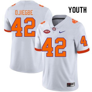 Youth David Ojiegbe White CFP Champs College Football #42 Jersey 438391-317