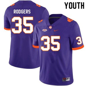 Youth Elijah Rodgers Purple Clemson University College Football #35 Jersey 521307-745