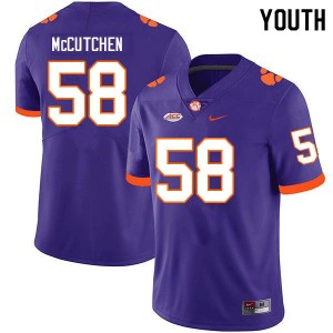 Youth Evan McCutchen Purple CFP Champs College Football #58 Jersey 113147-534