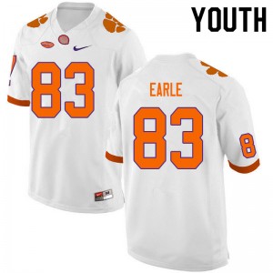 Youth Hampton Earle White Clemson College Football #83 Jersey 212103-121