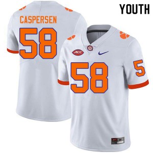 Youth Holden Caspersen White CFP Champs College Football #58 Jersey 401364-749