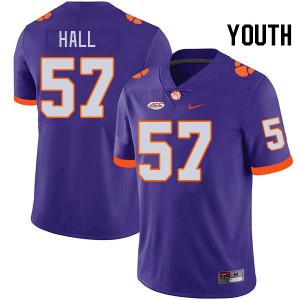 Youth Jackson Hall Purple Clemson College Football #57 Jersey 699726-379