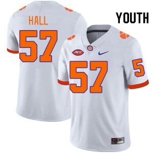 Youth Jackson Hall White Clemson National Championship College Football #57 Jersey 453984-692