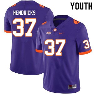 Youth Jacob Hendricks Purple Clemson National Championship College Football #37 Jersey 313853-277