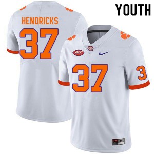 Youth Jacob Hendricks White Clemson National Championship College Football #37 Jersey 168807-444