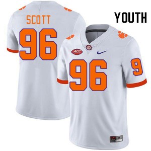 Youth Jaheim Scott White Clemson National Championship College Football #96 Jersey 393784-967