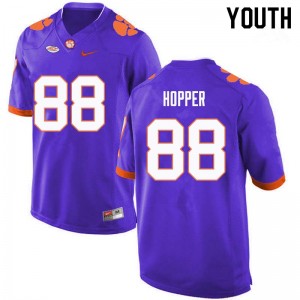 Youth Jayson Hopper Purple Clemson University College Football #88 Jersey 897154-601