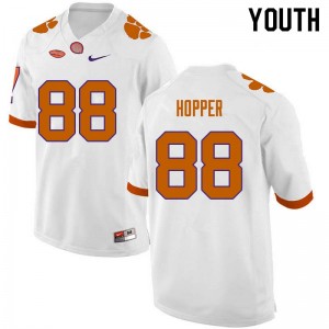 Youth Jayson Hopper White Clemson National Championship College Football #88 Jersey 488040-700