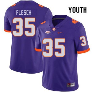 Youth Joseph Flesch Purple Clemson College Football #35 Jersey 535198-504